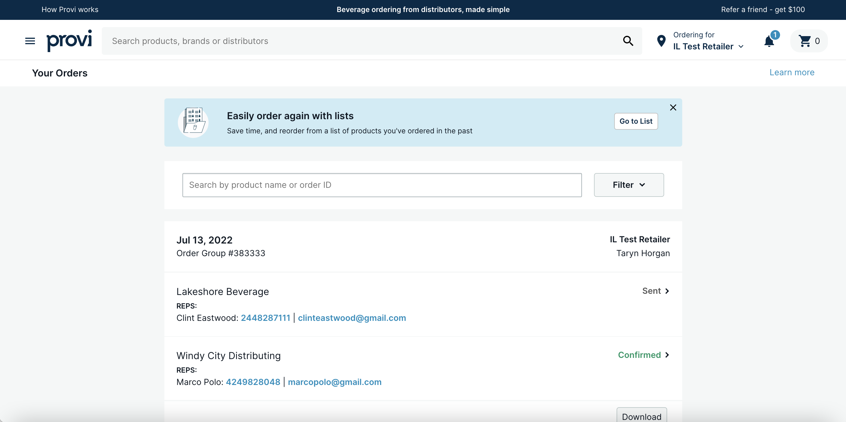 How do I check on the status of my order?
