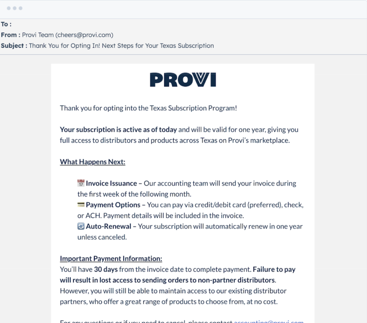 Texas Subscription FAQs